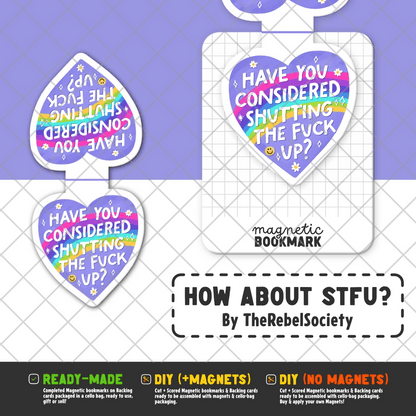 How about STFU? | Magnetic Bookmark - Stickiply