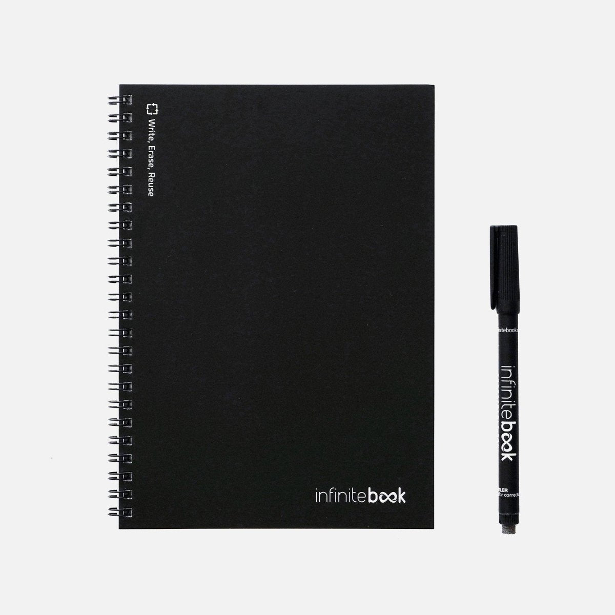 Infinitebook Dotted Notebook | A5 (Black) - Stickiply