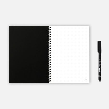Infinitebook Dotted Notebook | A5 (Black) - Stickiply
