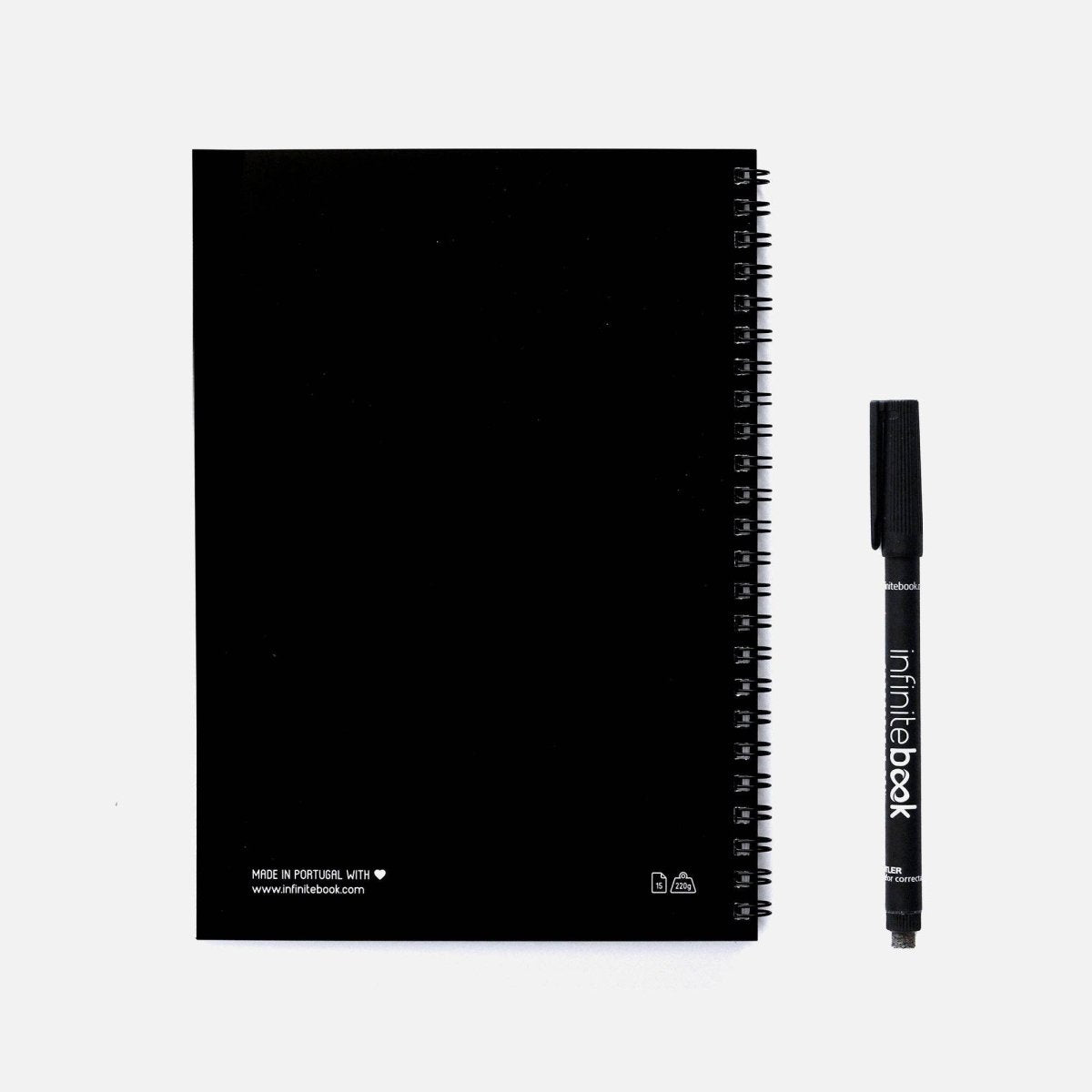 Infinitebook Dotted Notebook | A5 (Black) - Stickiply