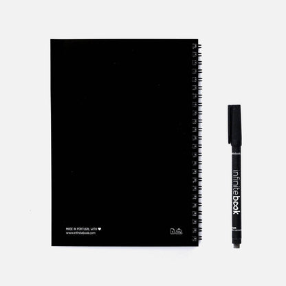 Infinitebook Dotted Notebook | A5 (Black) - Stickiply