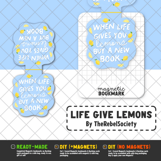 Life Gives Lemons | Magnetic Bookmark - Stickiply