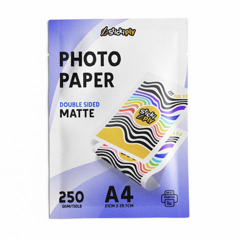 Matte Photo Paper (250gsm) - Double Sided - A4