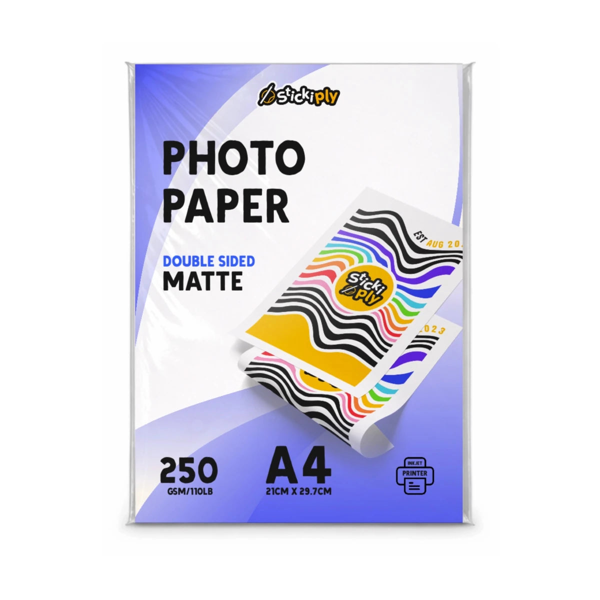 Double-sided matte photo paper for greeting cards and wedding stationery