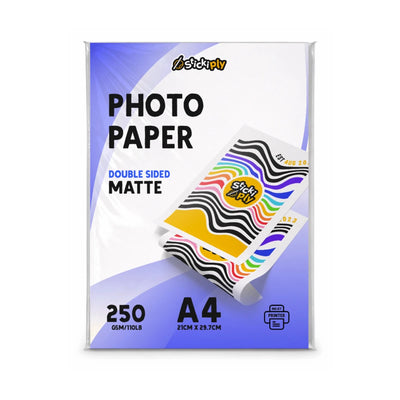 Matte Photo Paper (250gsm) - Double Sided - A4 - Stickiply