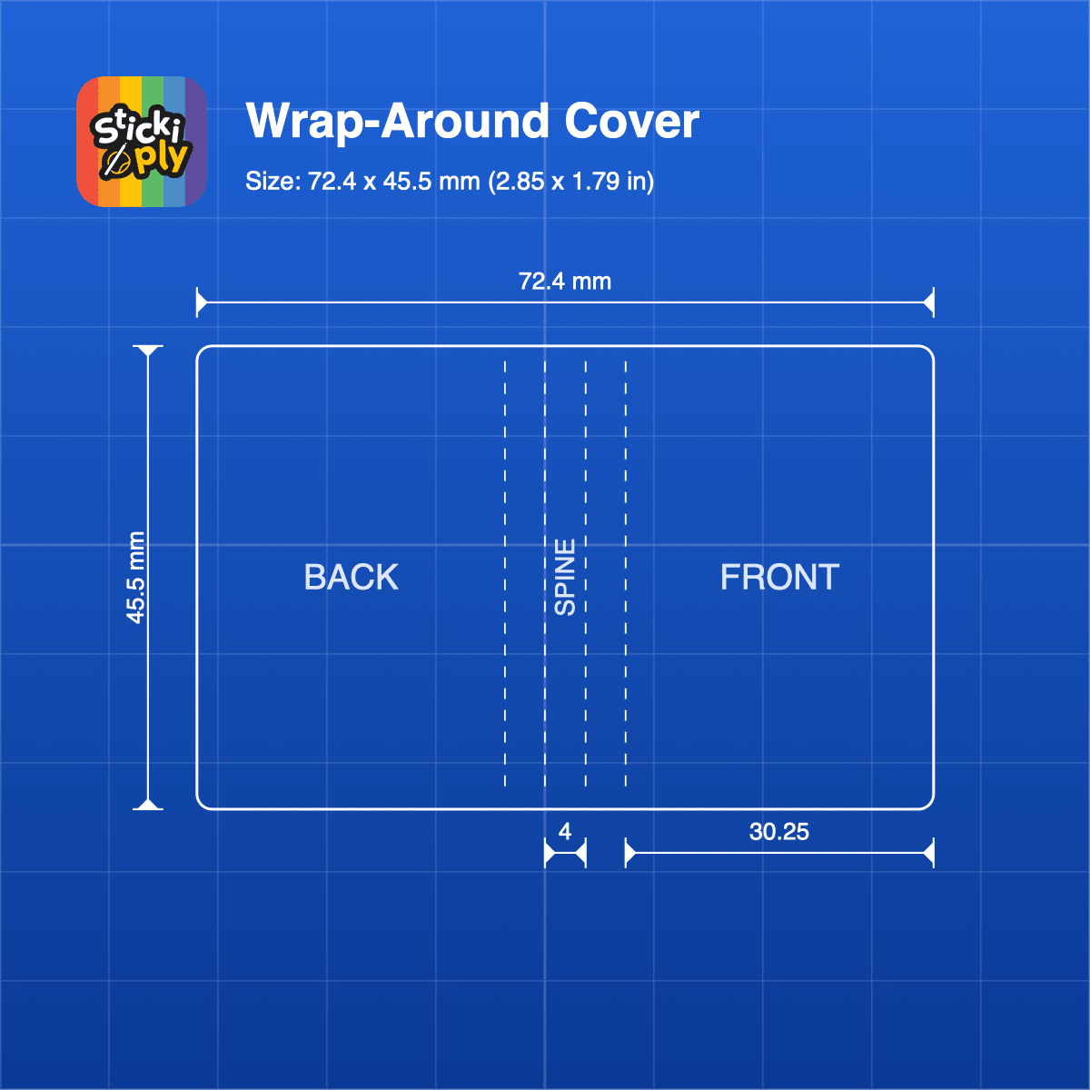 Mini Book Keyring Blank - Stickiply