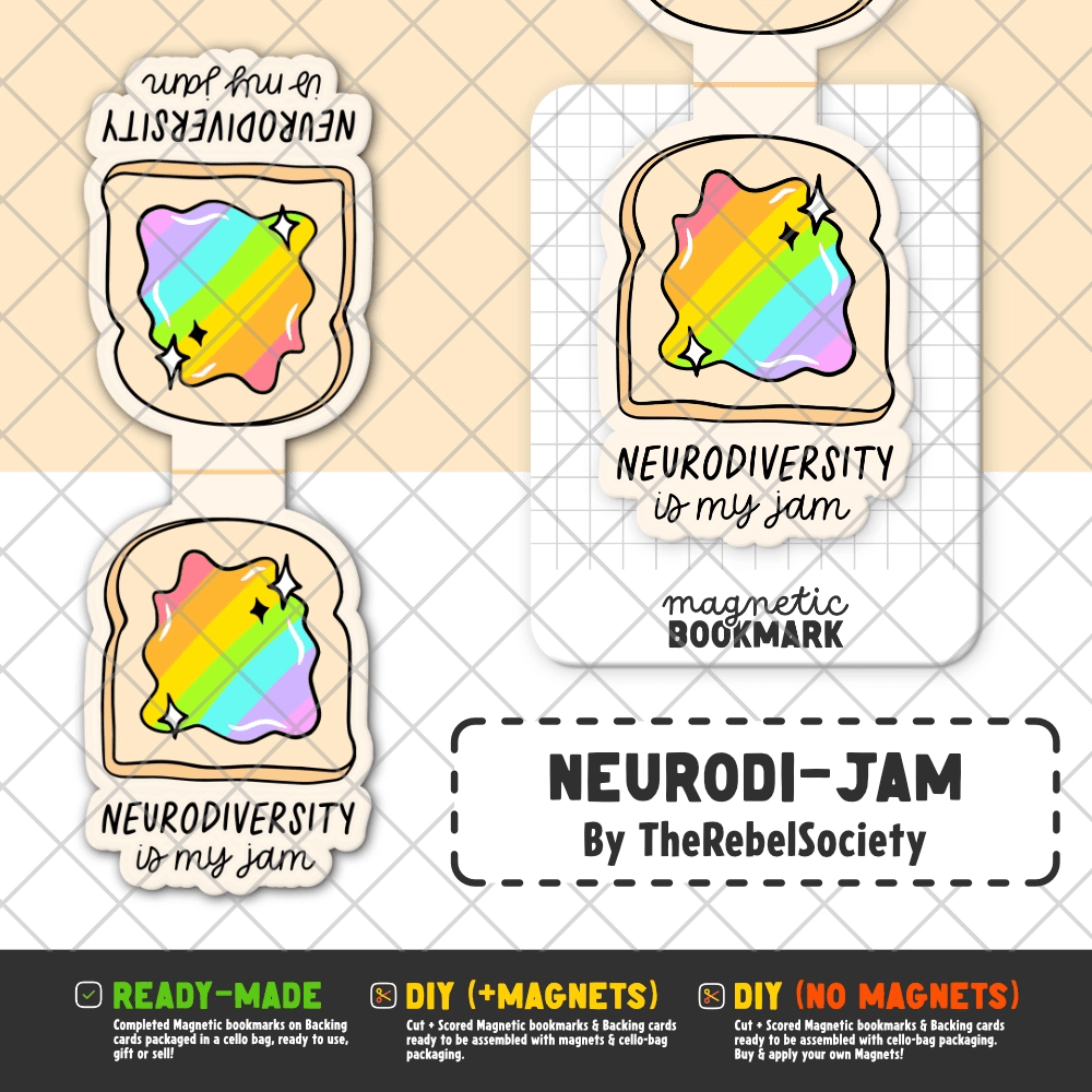 Neurodiversity is my Jam | Magnetic Bookmark - Stickiply