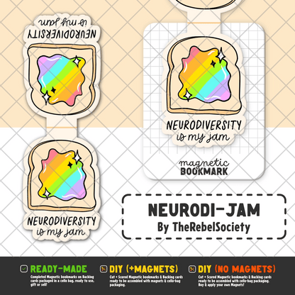 Neurodiversity is my Jam | Magnetic Bookmark - Stickiply