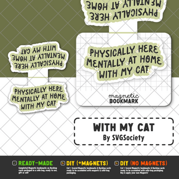 With my Cat | Magnetic Bookmark