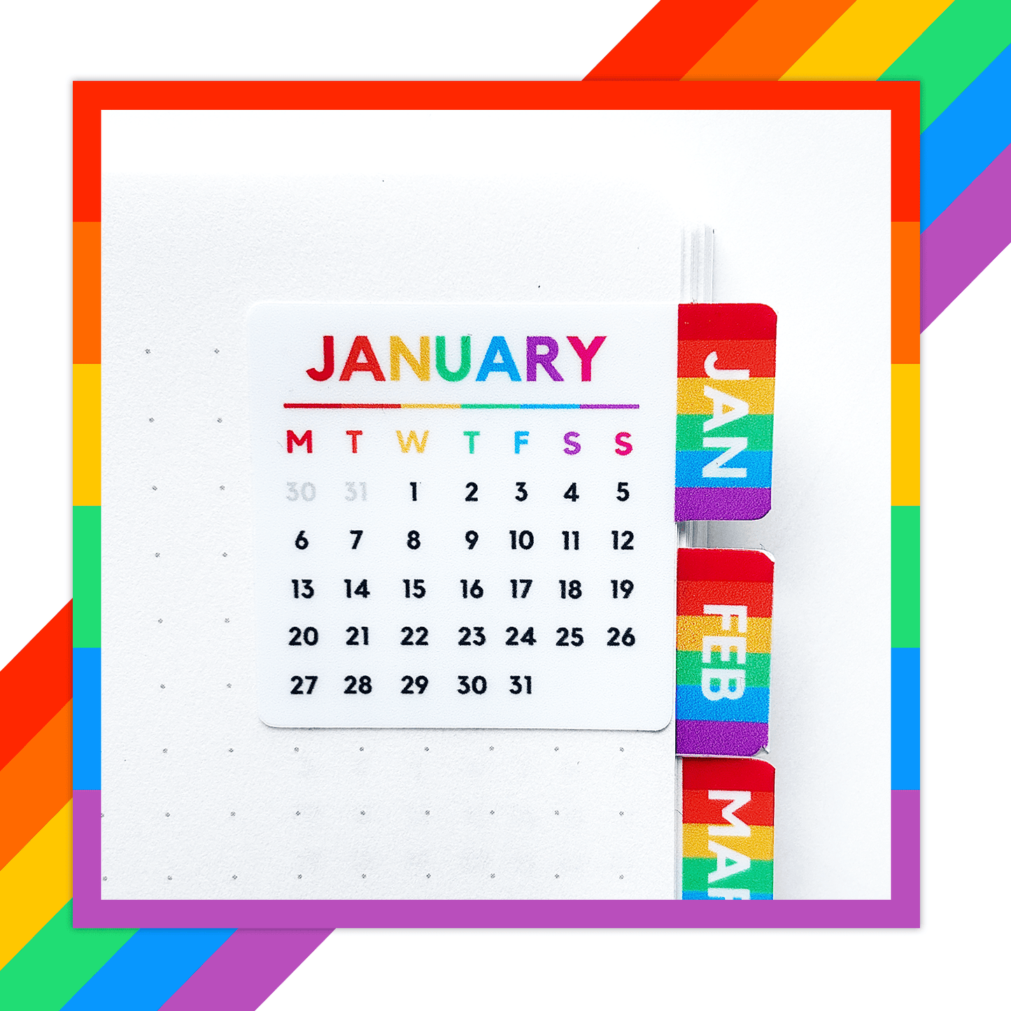 Pride Calendar (2025) Sticker Sheet - Stickiply