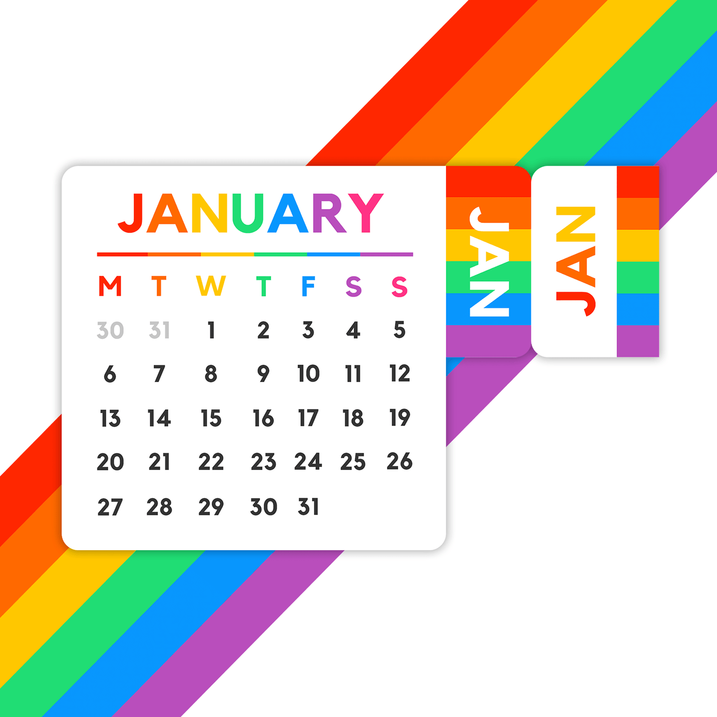 Pride Calendar (2025) Sticker Sheet - Stickiply