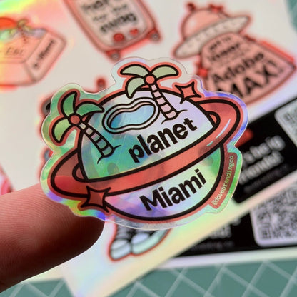 Printable Vinyl Sticker Paper | Clear (Holographic) - Stickiply