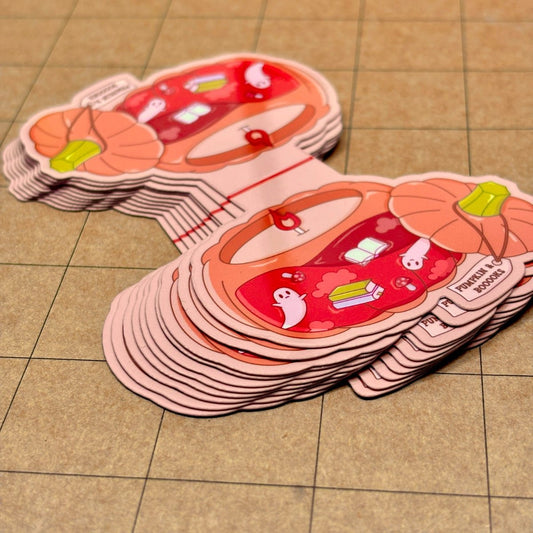 Pumpkin & Books | Magnetic Bookmark - Stickiply