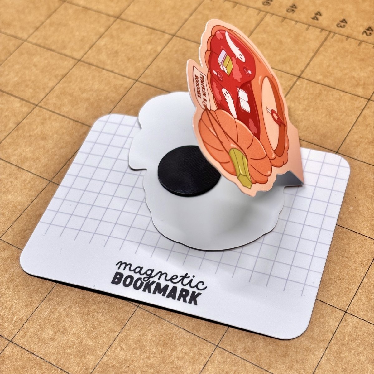 Pumpkin & Books | Magnetic Bookmark - Stickiply
