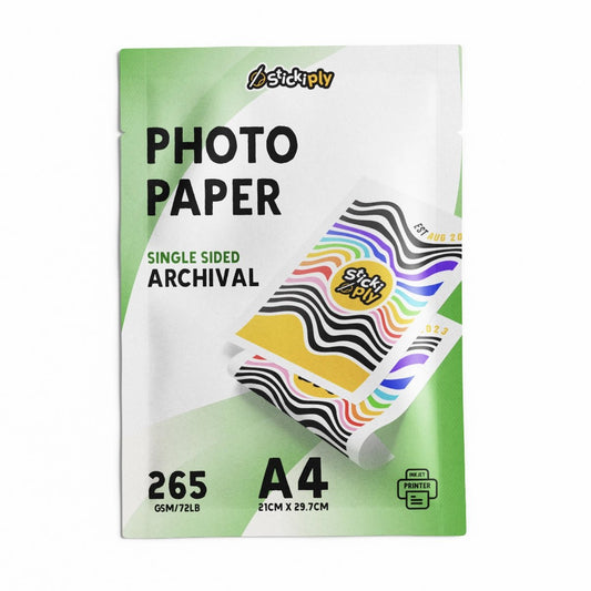 RC Archival Photo Paper (265gsm) – Single Sided - A4 - Stickiply