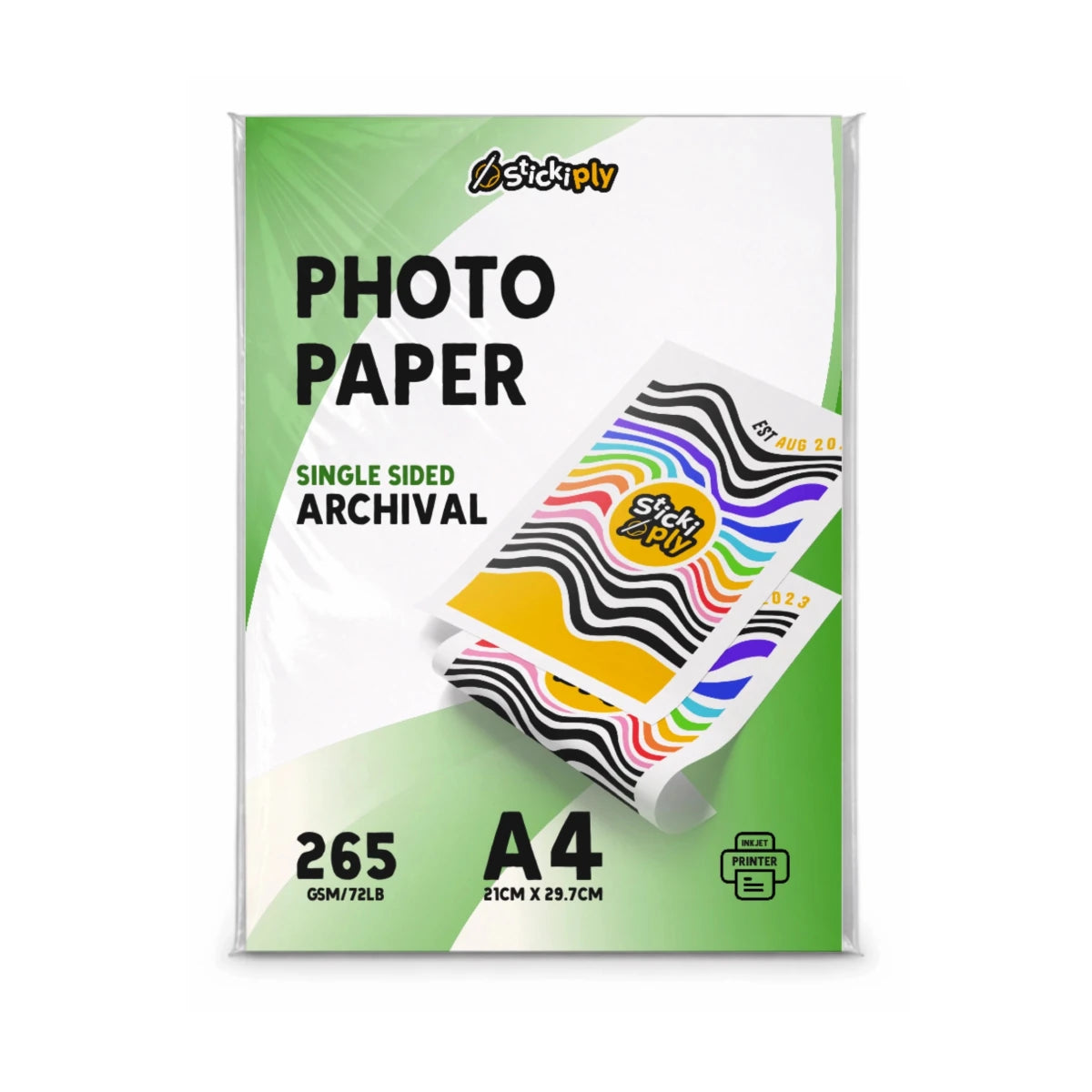 RC Archival Photo Paper (265gsm) – Single Sided - A4 - Stickiply