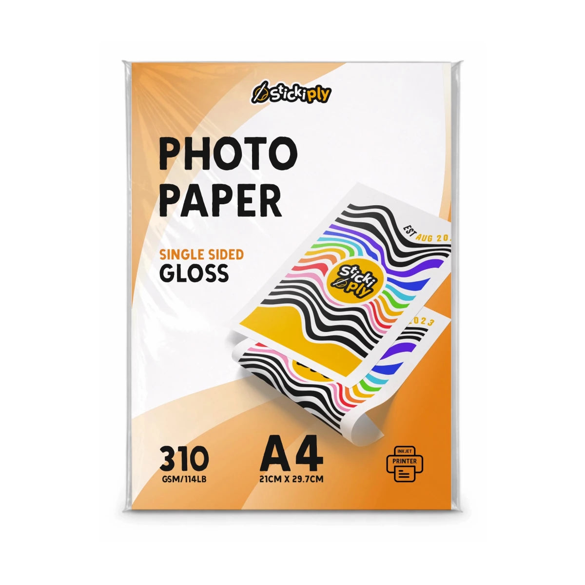 RC Gloss Photo Paper (310gsm) – Single Sided - A4 - Stickiply