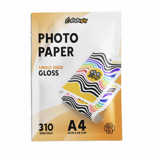 RC Gloss Photo Paper (310gsm) – Single Sided - A4 - Stickiply