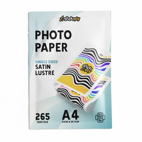 RC Satin Lustre Photo Paper (265gsm) – Single Sided - A4