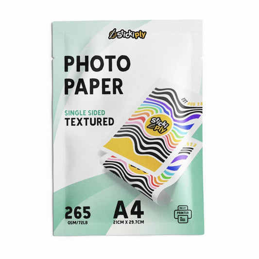 RC Textured Photo Paper (265gsm) – Single Sided - A4 - Stickiply