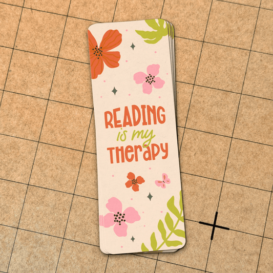 Reading is my Therapy | Bookmark - Stickiply