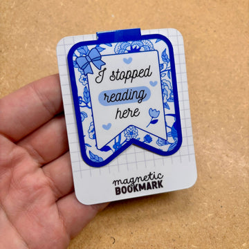 Stopped Here (Blue) | Magnetic Bookmark