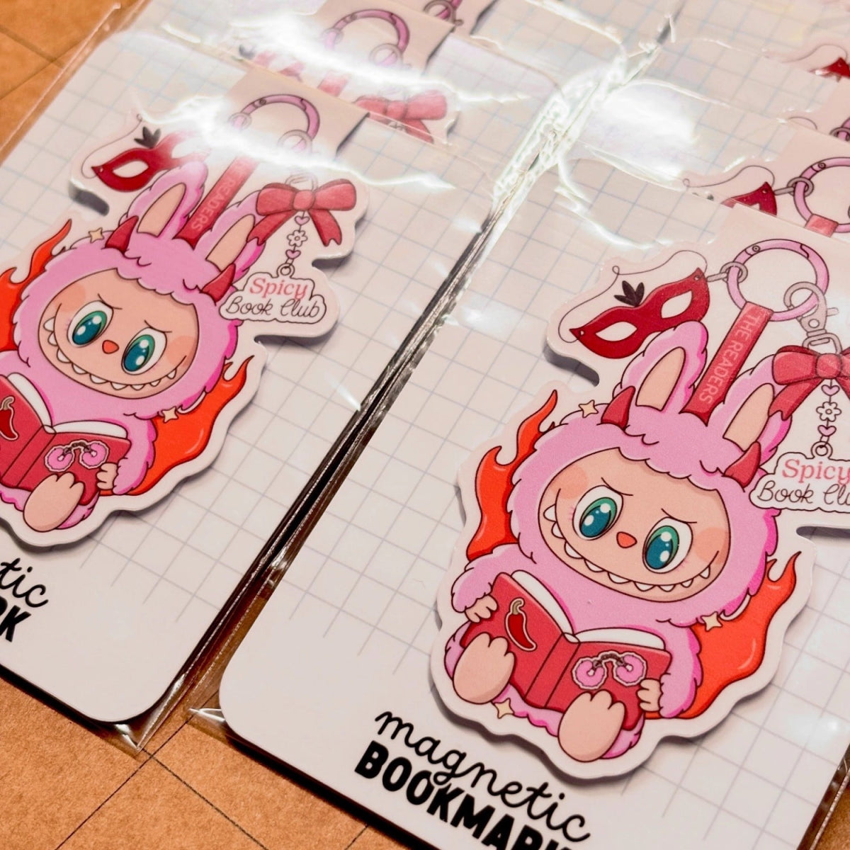 Spicy Labubu | Magnetic Bookmark - Stickiply