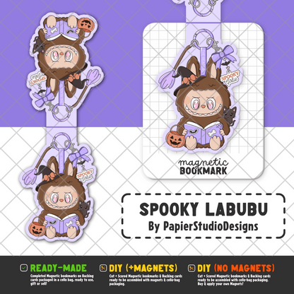 Spooky Labubu | Magnetic Bookmark - Stickiply