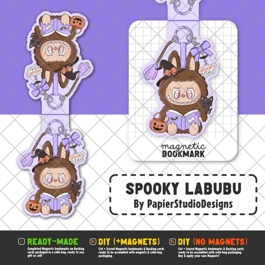 Spooky Labubu | Magnetic Bookmark - Stickiply