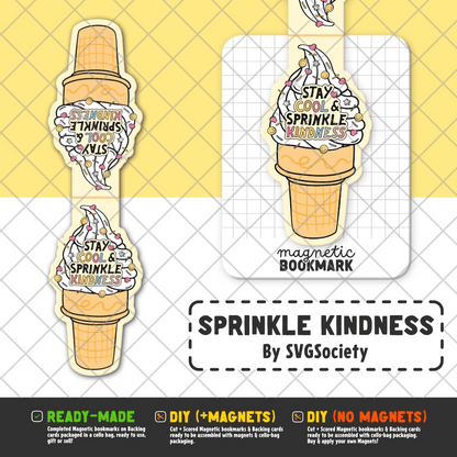 Sprinkle Kindness | Magnetic Bookmark - Stickiply