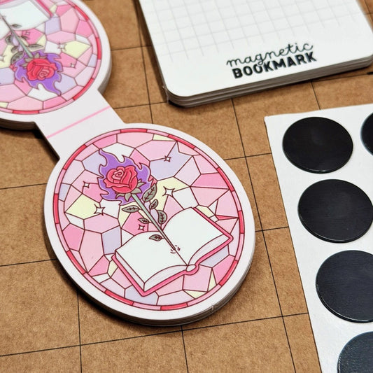 Stained Glass Romance | Magnetic Bookmark - Stickiply