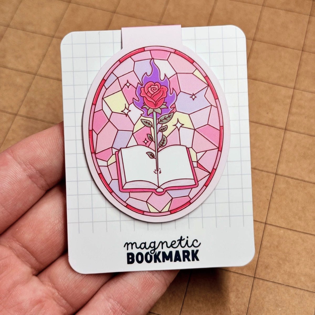 Stained Glass Romance | Magnetic Bookmark - Stickiply
