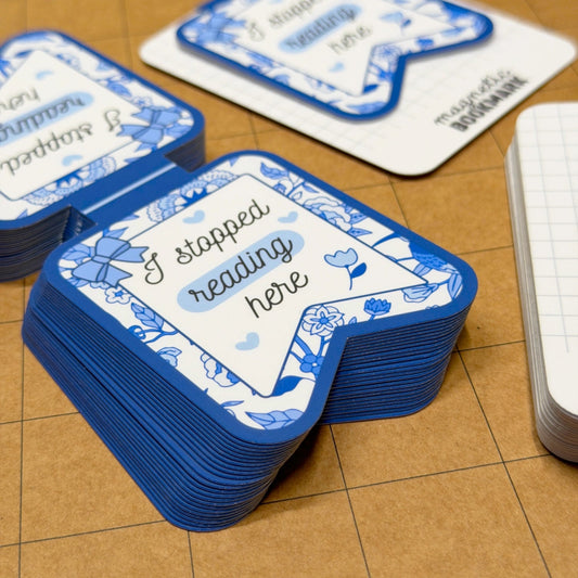 Stopped Here (Blue) | Magnetic Bookmark - Stickiply
