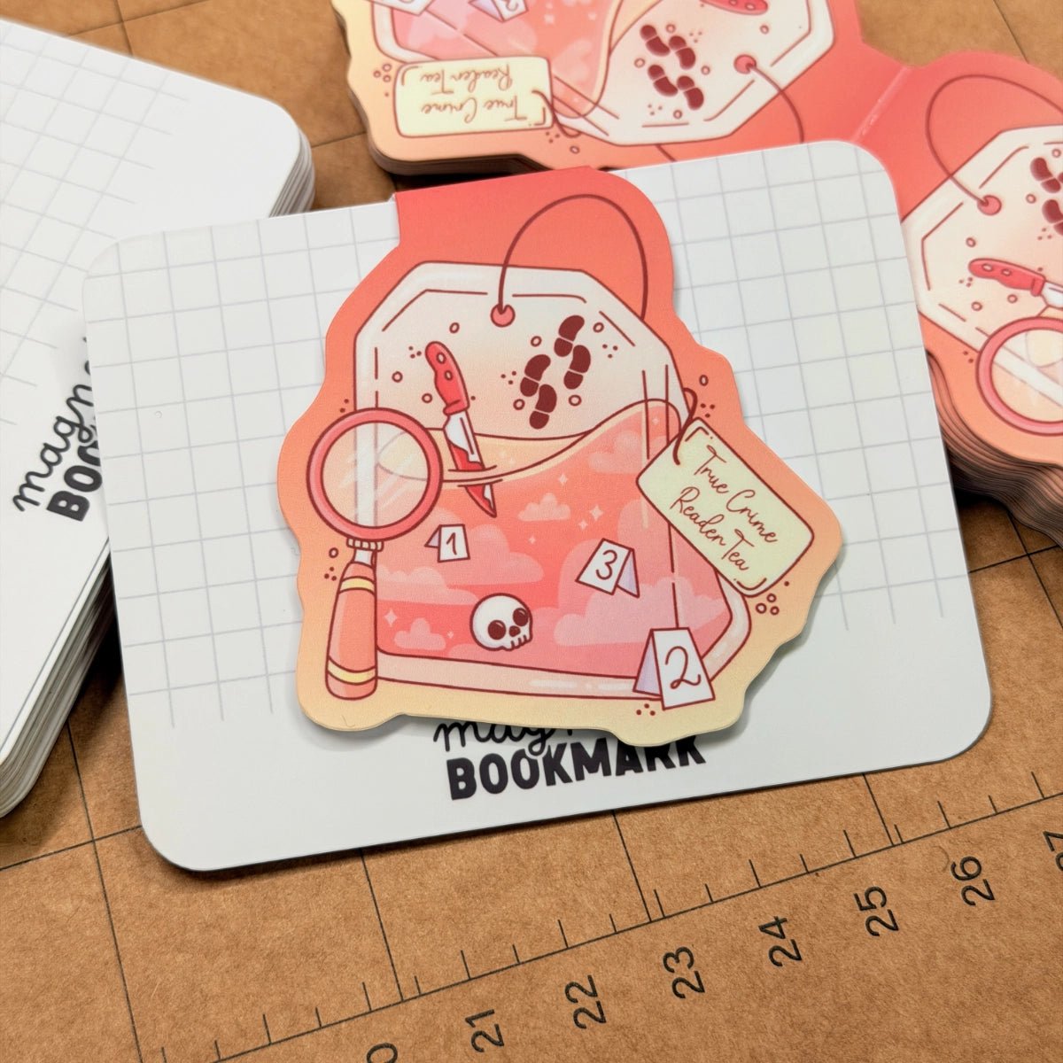 True Crime Reader Tea | Magnetic Bookmark - Stickiply