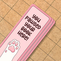 You Pawsed Your Book Here | Marcapáginas - Stickiply